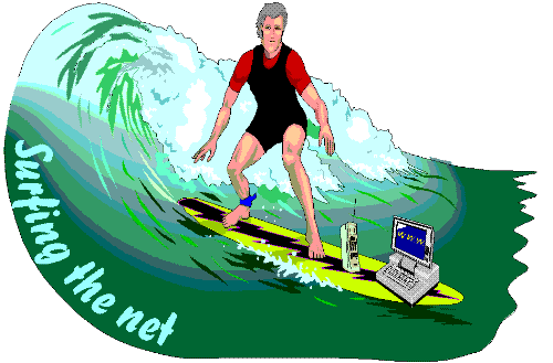Surfing the net - an image of surfing the net for this category