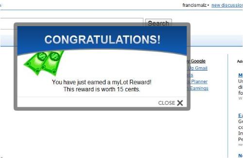 MyLot Reward - MyLot is a rewarding site in the Internet