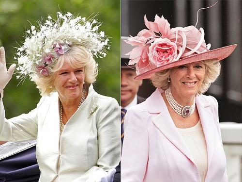 Duchess of Cornwall - When it comes to the Royals Ladies,hats are very much part of their fashion. Camille's pink hat I like. I am not crazy about the flower hat!