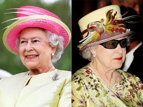 Queen Elizabeth - The Queen wore this hats not to long ago to a trip to Canada. I really like the pink one!
