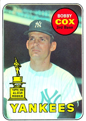 1969 Bobby Cox Rookie card - 1969 Bobby Cox Rookie card 3b