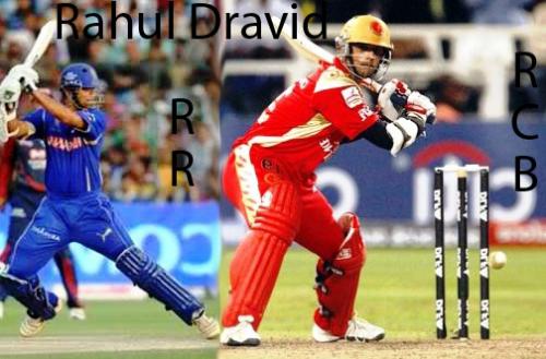 Rahul in RCB and RR - Rahul dravid was playing RCB in 3 IPl and now is in RR.