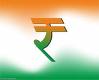 indian rupee - indian rupee symbol with indian flag colour