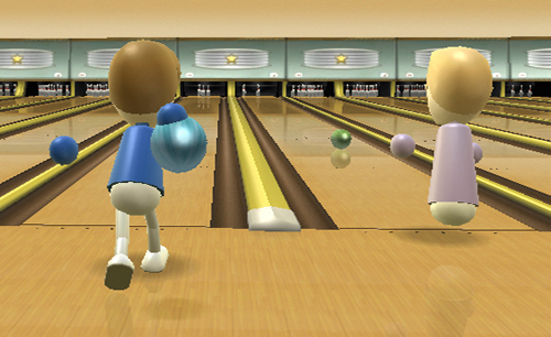 Wii Bowling - Bowling on the Wii entertainment system.