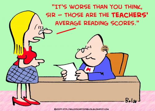 This Doesn't Look Good - These are the teachers' reading scores.