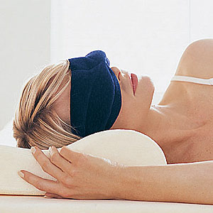 Sleeping Woman - A woman sleeping with a blindfold on.