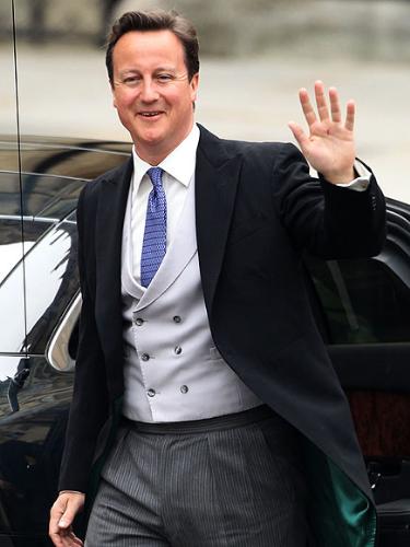 david Cameron - Davis Cameron is the Prime Minister of Great Britian. He and his wife were at Prince William's and Kate Middleton's wedding.