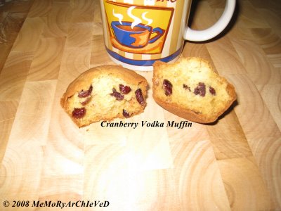 cranberry vodka muffin - looks nice.