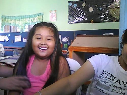 estudyantes - the picture shows the cute face of one of my students. :)