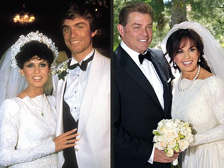 Marie Osmand;s wedding dress - Marie Osmand married Steve Craig in 1982 and they divorced in 1985. In the past week they remarried and marie wore the same wedding dress she wore the first time around with Steve Craig!