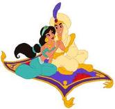 Alladin and Princess Jasmine - Alladin and Princess Jasmine on the magic carpet