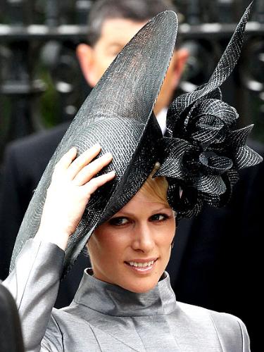 Zara Phillips - Zara was at cousin Prince Williams wedding. I love her hat!