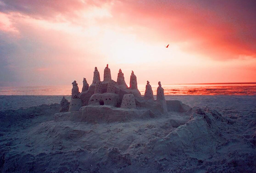 Awesome sandcastle - How's this for a good sand castle? Particulary against the sky...