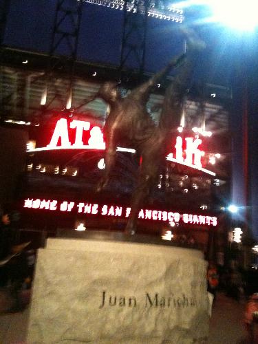 Juan Marical - This is a statue of pitching great, Juan Marical. The statue is located at at&t Park in San Fransisco.