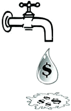 Dripping faucet - its better to fix things like leaking faucet to not waste a lot of money on water bills that aren't used properly