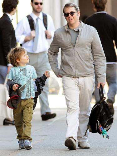 father and Son - Matthew Broderick and his son Will.