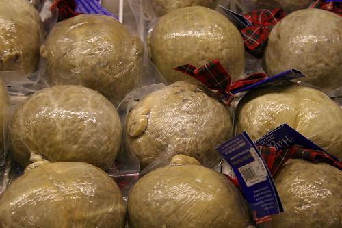 Haggis - haggis is a Scotish food. Haggis is sheep stomach! Sometimes it is stuffed and then eatened!