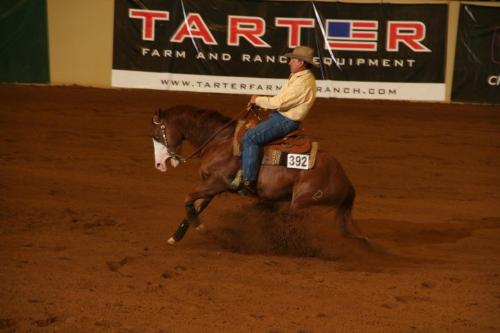 Reining - This is former US Olypmian Eventer David O'Conner competiting in reining!