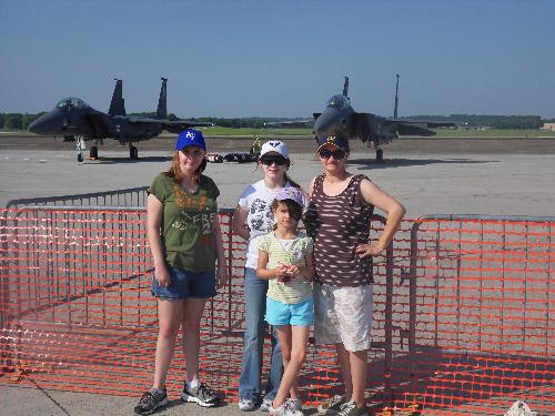 Air Show - Me and the girls at the air show on Mother's day