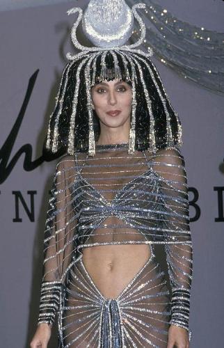 Cher - Dressed like she was Queen Cleopetra! Now this one of her very classic looks!
