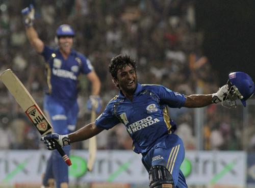 Rayudu - Ambati Rayudu celebrating the win against KKR after hitting the last ball for a six. What a moment!