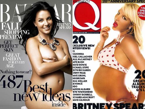 Britny Spears - Britny posed while pregnant during both pregnancies on two different magazine covers.
