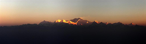 Sunrise at Tiger Hill, Darjeeling - A panaromic view which only the lucky ones can see. I missed it.