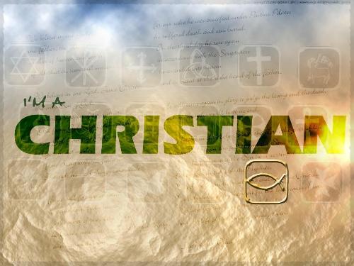 Christian - A poster with the word 'Christian'.