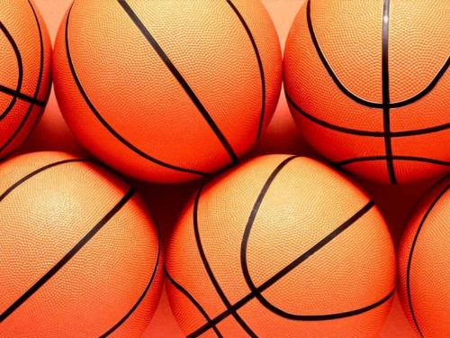Basketballs - A picture of several basketballs.