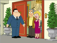 Stan meets his real in=laws - In one episode Stan tracks down Francine's real parents. Nicholas and Cassandra Dawson. Stan finds out they gave her up becuase they could not take her on a plane trip and could care less about her!