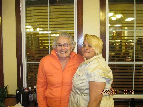 brenda and joyce - me and my mother at jamila's b-day party feb 2011