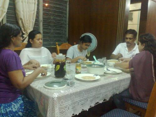 dinner  - dinner with them
