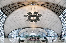 Inside the Suvarnabhumi Airport - It is an inner location of the airport.