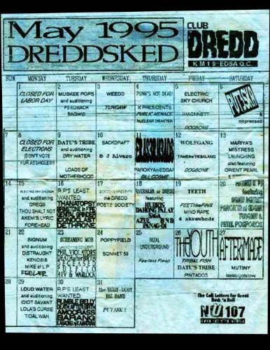 Classic Club Dredd - Classic Club Dredd gig schedule, circa 1995