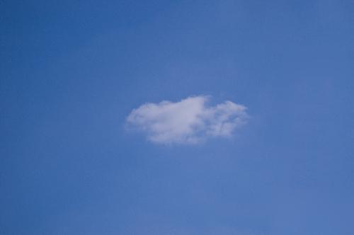 A Lonely Cloud - The whole day I just saw one cloud. So sad :( The cloud needs to feel lonely, I guess. ;)