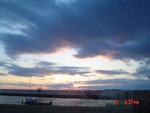 Winter sunset - Same place, different view, different season.  Taken in February of 2004.