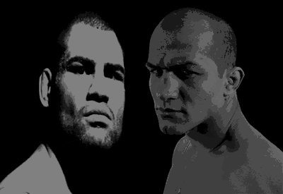 cain vs junior  - This is a picture of Cain on the left, and Junior on right. Going to be a battle for the UFC heavyweight battle. So excited.