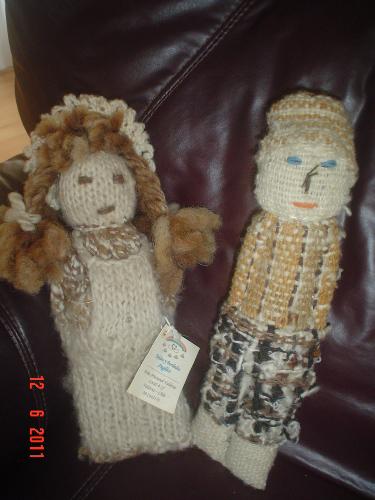 Chilean dolls from Chiloé - A couple of handmade woollen dolls from Chiloé, in the south of Chile.