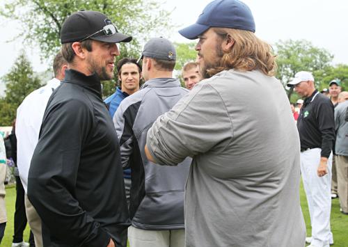 Two of my favorite Packers! - Aaron Rodgers and Mark Tauscher as Greg Jennings golf tourament over the weekend.