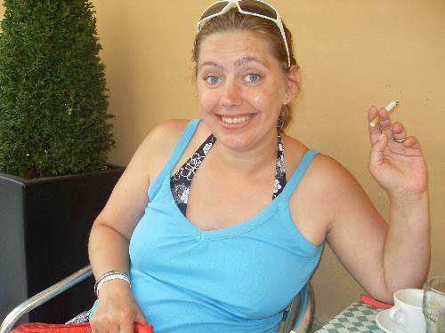just me - it is me on vacation in Italy, Peschiera del Garda. Having fun
