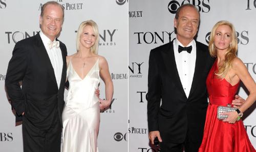The old and the new - Here is a photo of Kelsey grammer with old wife Camille,last year and a currant photo of him with the new wife Kayte Walsh!