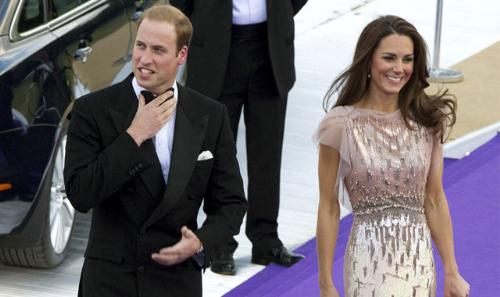The duke and duchess - Prince William and his wife Cathrine,the duchess of Cambridge.