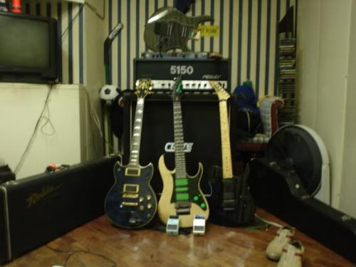 guitars - Guitars in a room.