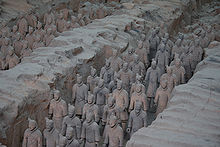 Terracotta Army - A photo of some of the Terracotta Army which was first discovered in 1974 by 2 farmers.