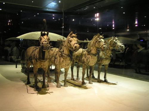 Horses and Chariot - This is from the Terracotta site. This chariot and horses are on displays at a museum.