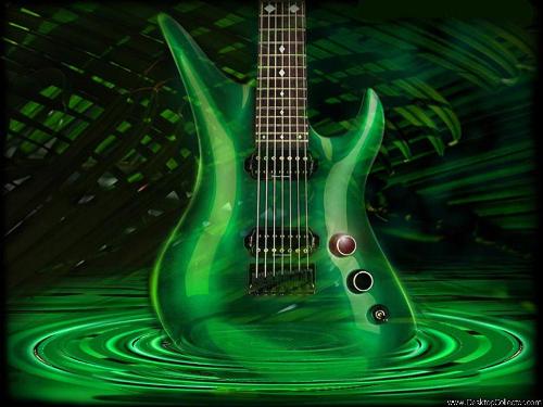 green guitar - i just love guitars