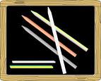 Slate and slatepencil - A slate which can be used to be written on both sides and the pencil used is of different type not that which finishes after some time.