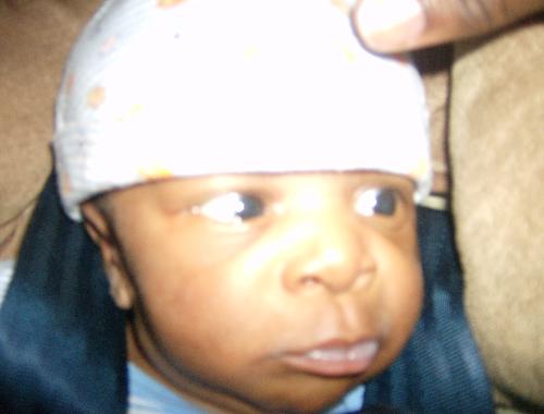 My son - My first son as a scary looking newborn. He is a lot cuter now.