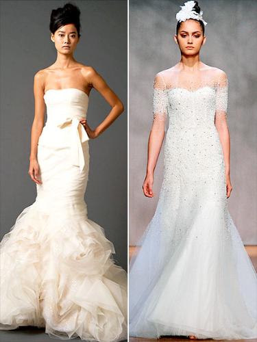 Some more wedding gowns - I really like the one on the left but not the one on the right!