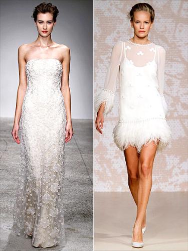long and short - I like the long style wedding dress but not the short one!